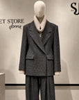 W6-E101 Blazer Doppiopetto Nero/Antracite