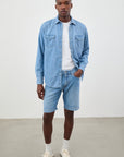 US5-Camicia Martin Denim Bleach Man