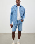 US5-Camicia Martin Denim Bleach Man