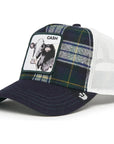 W4-1489 TRUCKER Plaid Cash Cow NVY