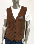 US4-LORRY Gilet Pelle Scamosciata Jungle Green Man