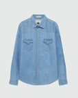 US5-Camicia Martin Denim Bleach Man