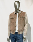 US5-TIME SQUARE KNIT Giubbotto Suede Maglia Vanilla Man