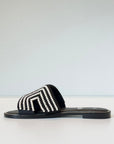 S5-6935 Ciabattine Perline Black and White