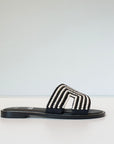 S5-6935 Ciabattine Perline Black and White