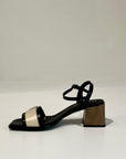 S5-T5029-1 Sandalo Tacco 5 Nero Beige