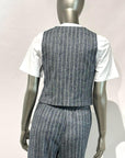 SD5-3486 Gilet Gessato Blu Woman