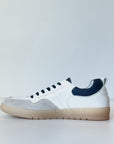 S5-23611 Sneaker Pelle/Suede Bianco/Blu Man