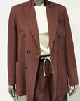 SD5-3395 Giacca Masculine Premium Reddish Brown Woman