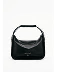 S6-8B0316 Borsa a Spalla Contemporary Hobo Piccola in Pelle Nera