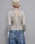 W4-8C0710 Camicia Gessata Cotone Grey