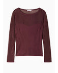 W5-8K0305 Maglia con Costine Purple Red