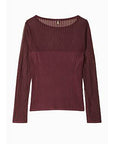 W5-8K0305 Maglia con Costine Purple Red