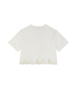 S6-8M1805 T-shirt Pizzo Intarsiato Bianco Ottico