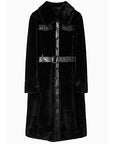 W5-8O0203 Cappotto con Cintura Nero