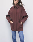 W6-8O0207 Parka in Lana Cashmere Wood Brown