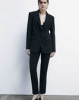 W5-8P0730 Pantaloni a Sigaretta Nero