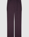 W5-8P0741 Pantalone Fluidi Purple Checked