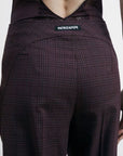 W5-8P0741 Pantalone Fluidi Purple Checked
