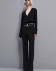 S4-8T0040 Tuta in Crepe Essential Nero