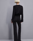 S4-8T0040 Tuta in Crepe Essential Nero
