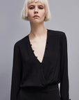 S4-8T0040 Tuta in Crepe Essential Nero