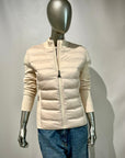 S6-8O0219 Piumino Ultralight Inserti in Maglia Warm Ivory