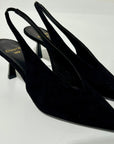 W5-2738 Chanel Camoscio Nero