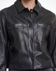 S5-AKAYA Giacca Traforata Black