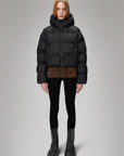 W4-15150 Piumino Alta Short Puffer Black Woman