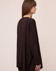 W6-DK9379 Maglia Scollo V Aubergine