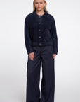 W6-BUBBLY Giacca Boxy Dark Navy