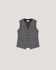 WD4-FD3268 Gilet Striped Denim Gray