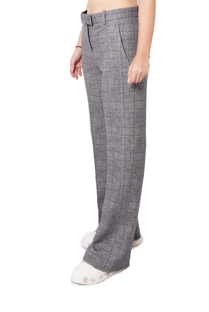 WD3-FD2887 Pantalone Overcheck Gray Woman