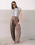 S6-P66 MOSCA Pantalone Largo Moka