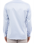W3-SMTFWG Camicia Slim Wash&Wear Azzurra Man