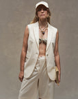 SD5-3417 Giacca Senza Maniche Satin Linen 813 Premium Woman