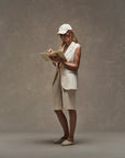SD5-3417 Giacca Senza Maniche Satin Linen 813 Premium Woman