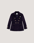 WD5-FD3623 Giacca Doppiopetto Velour Blu/Viola Woman