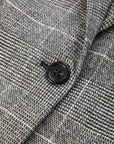 WD5-FD3693 Giacca Slim Long Prince Of Wales Nero Woman