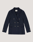 SD6-FD3984 Giacca Doppiopetto Flamed Effect Denim