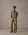 SD6-FD4020 Pantalone Wide Leg Gabardina Oliva