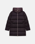 DW5-FLOOR Piumino Lungo Tricotech Aubergine Woman