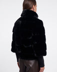 W6-FELINE Giacca Ecopelliccia Black