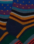 Calze Lunghe Mix Righe e Pois Royal/Curry Man