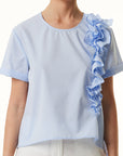 S5-45053 Blusa con Rouche Glass