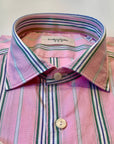 S4-UYHN5W Camicia Regular Righe Rosa Man