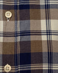 W4-UR5NRL Camicia Regular Quadri Marrone Man