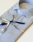 S5-QLVCUR Camicia Regular Fantasia Azzurra Man