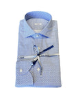 S5-QLVCUR Camicia Regular Fantasia Azzurra Man